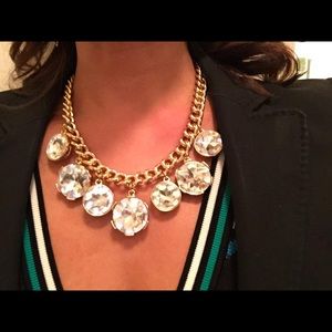 Crystal Drop Bib Necklace