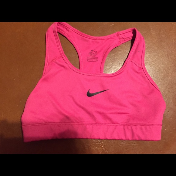 Pink Nike sports bra