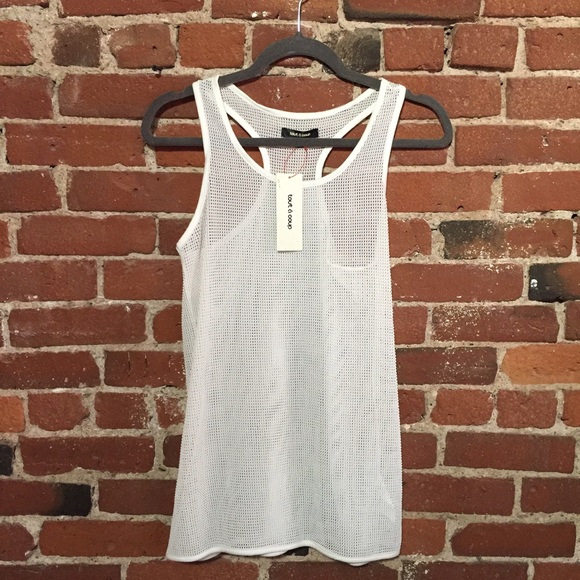 Mesh See Thru Racer Tank