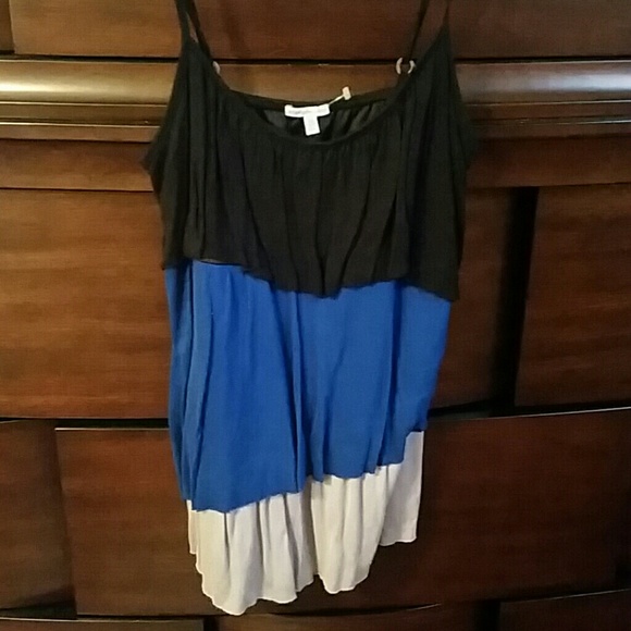 Charlotte Russe black, blue, & grey top - XS