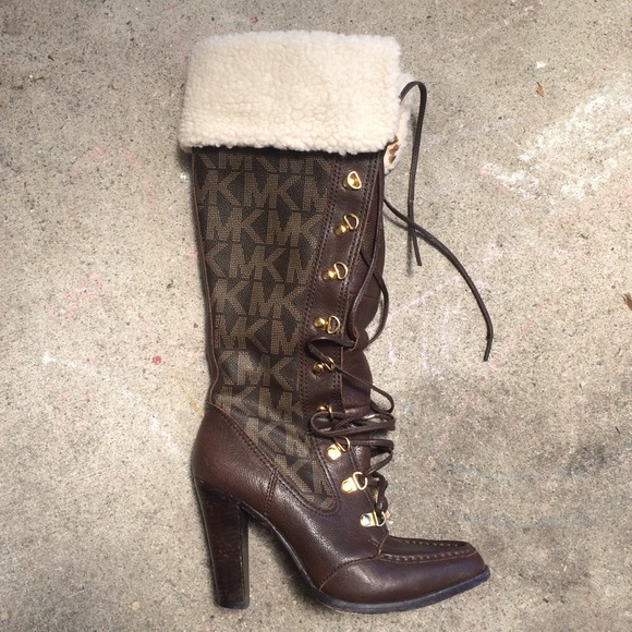 michael kors monogram jet set boots