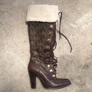 michael kors monogram jet set boots