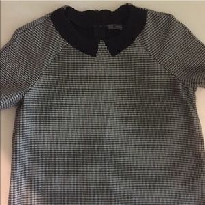 Black and White Houndstooth patterned shirt