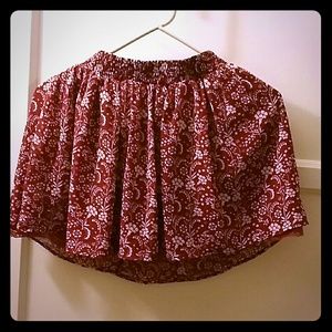 Floral pattern mini skirt