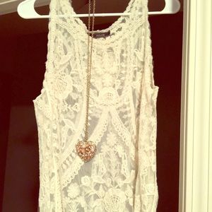 Lace tank top