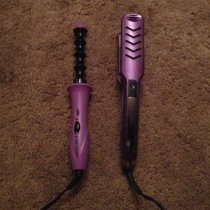 Wet dry straightener/curling wand