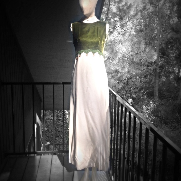 VINTAGE Green Velvet Top RETRO formal dress