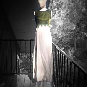VINTAGE Green Velvet Top RETRO formal dress