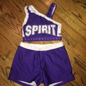 Purple SPIRIT OF TEXAS sports bra & spanx