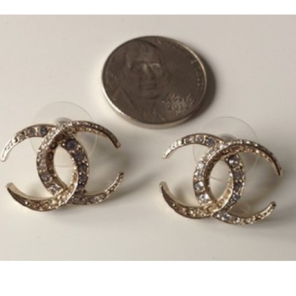 NEW-Chanel Moon Crystal Earrings Dubai Collection - Picture 3 of 4