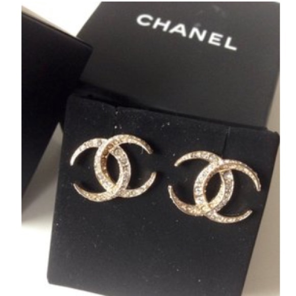 NEW-Chanel Moon Crystal Earrings Dubai Collection - Picture 2 of 4