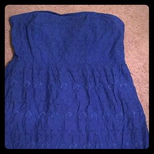 Old Navy tube top eyelet summer dress