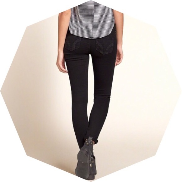 Hollister Black Super Skinny Jeans NWOT - Picture 2 of 4
