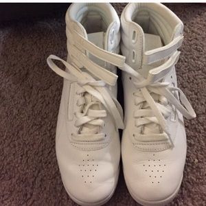 reebok freestyle classic hi top shoes