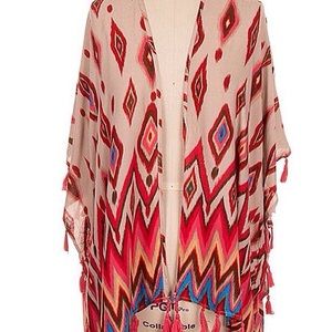 Tribal tassel kimono