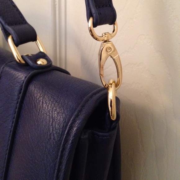 SOLD Navy blue satchel messenger crossbody F 21 - Picture 4 of 4