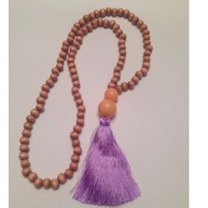 purple tassel necklace