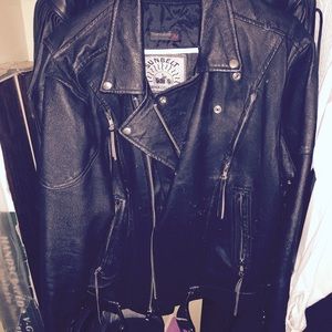Men's sunbelt leather biker jacket