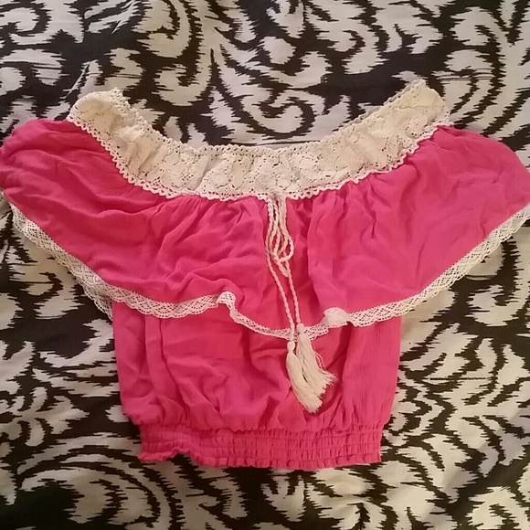 Pink crop top