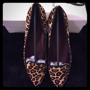 Nine West Shindig Calf-Half Flats in Leopard