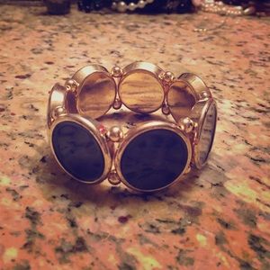 Blue and Gold Bracelet