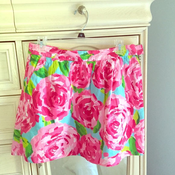 Lily Pulitzer high waisted floral miniskirt