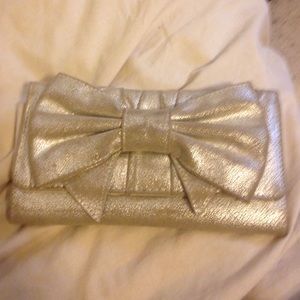 Cute gold shiny bow wallet