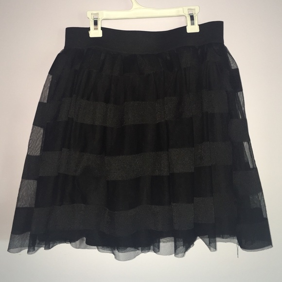 Black Striped Skirt