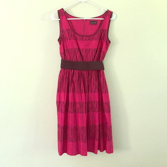Sophisticated pink and black dress by Max and Cleo