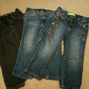 Three pair of toddler 3t jeans