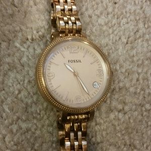 Rose Gold Fossil Watch