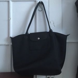 Le Pliage Neo Large Shoulder Tote Bag, Black
