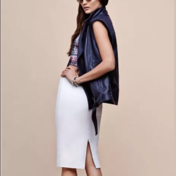 Helmut Lang Navy Leather Moto Vest P (fits S/M)NWT - Picture 3 of 4