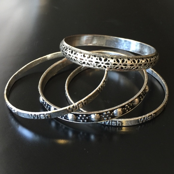 Jewelry - Set of four WISH bangles