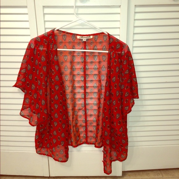 Red kimono or top