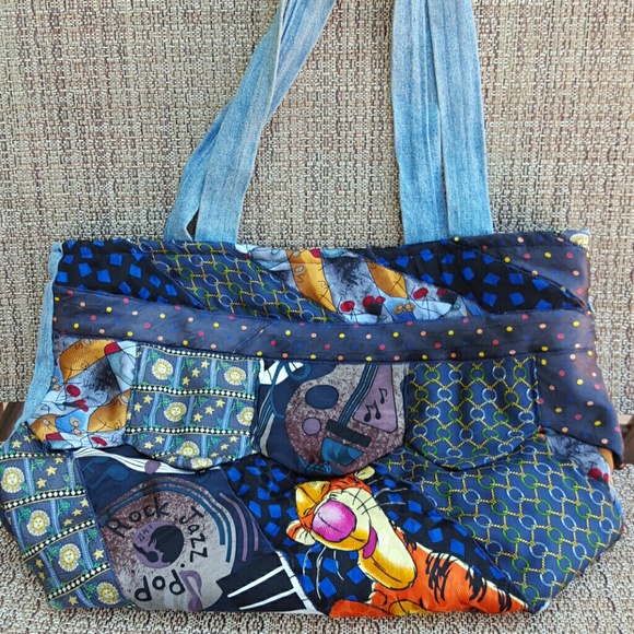 Denim necktie purse/handbag