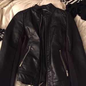 faux leather jacket