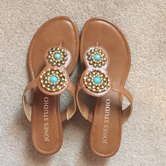 Jones Studio Beaded Sandals - Picture 1 of 3