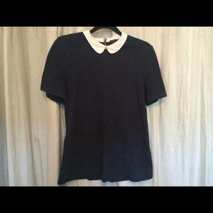 Peter Pan Silk Collar JCrew Top