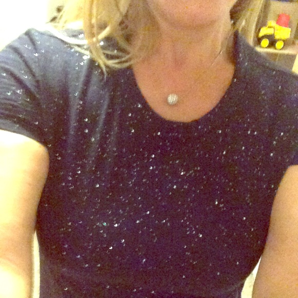 Navy blue tshirt with sparkles! BNWOT