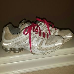 White Glitter Nike Shox