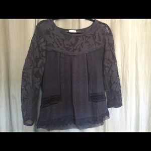 Lacey Dark Grey Anthropologie Top