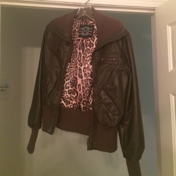 Edgy faux leather jacket new without tags