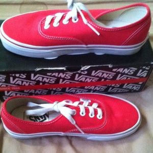 Authentic Red Vans
