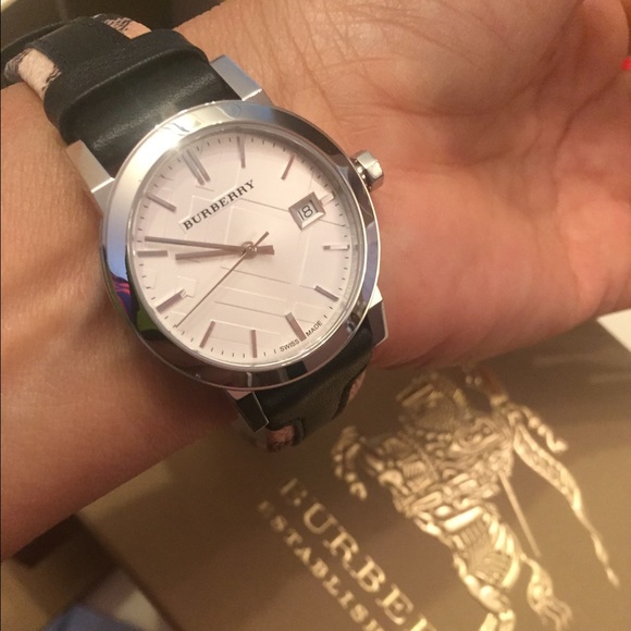 Burberry Jewelry - New genuine Burberry Haymarket watch w tags
