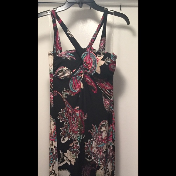 Paisley Print Maxi Dress