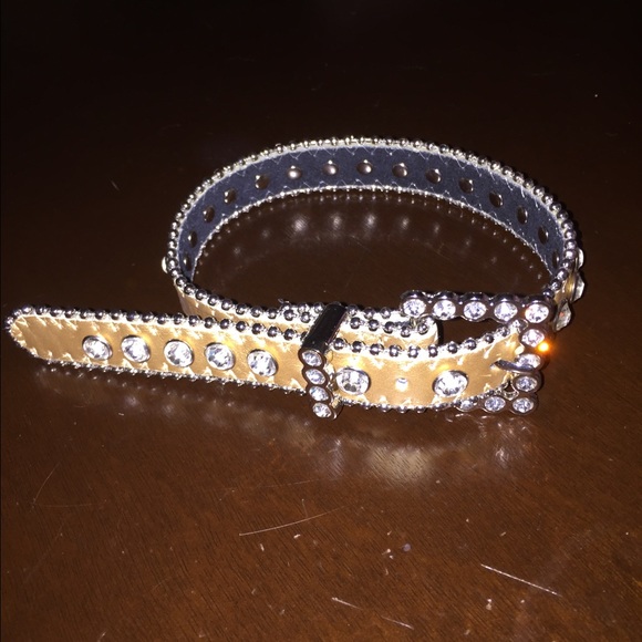 Brand new gold leather boot bling!