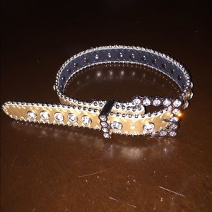 Brand new gold leather boot bling!