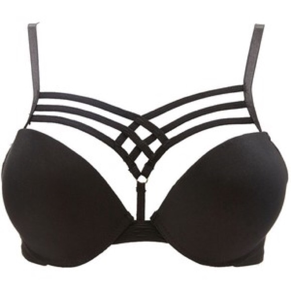 Cage Front Black Bra