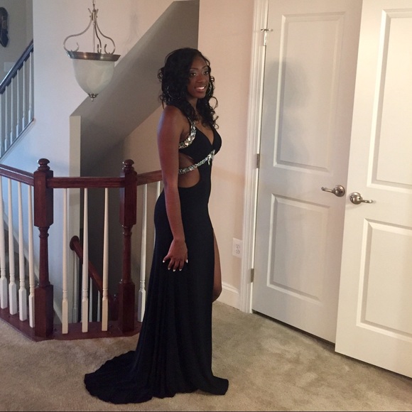 SPARKLE Formal Black Dress